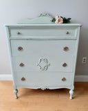 Mint Green Antique Dresser ** Shipping is Not Included** Please contact us Prior to Purchase**